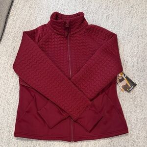 Avia Women's Quilted Puffer Jacket - Deep Red
